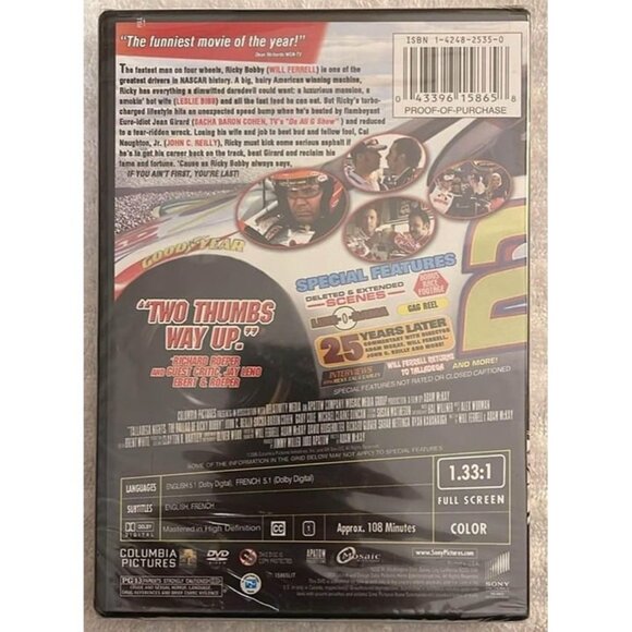 Talladega Nights: The Ballad of Ricky Bobby - DVD - Will Ferrell - New - Picture 2 of 3